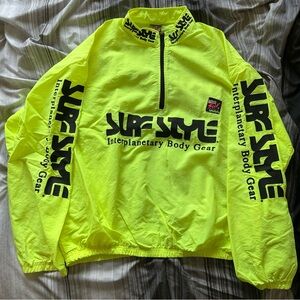 Surf Style Neon Green Windbreaker